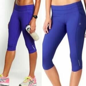 Athleta Dobby Be Free Knickers Royal Blue Women’s size Small